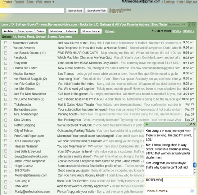 3700 Ahmadinejad's Inbox