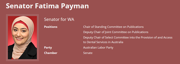 Who is Senator Fatima Payman ?